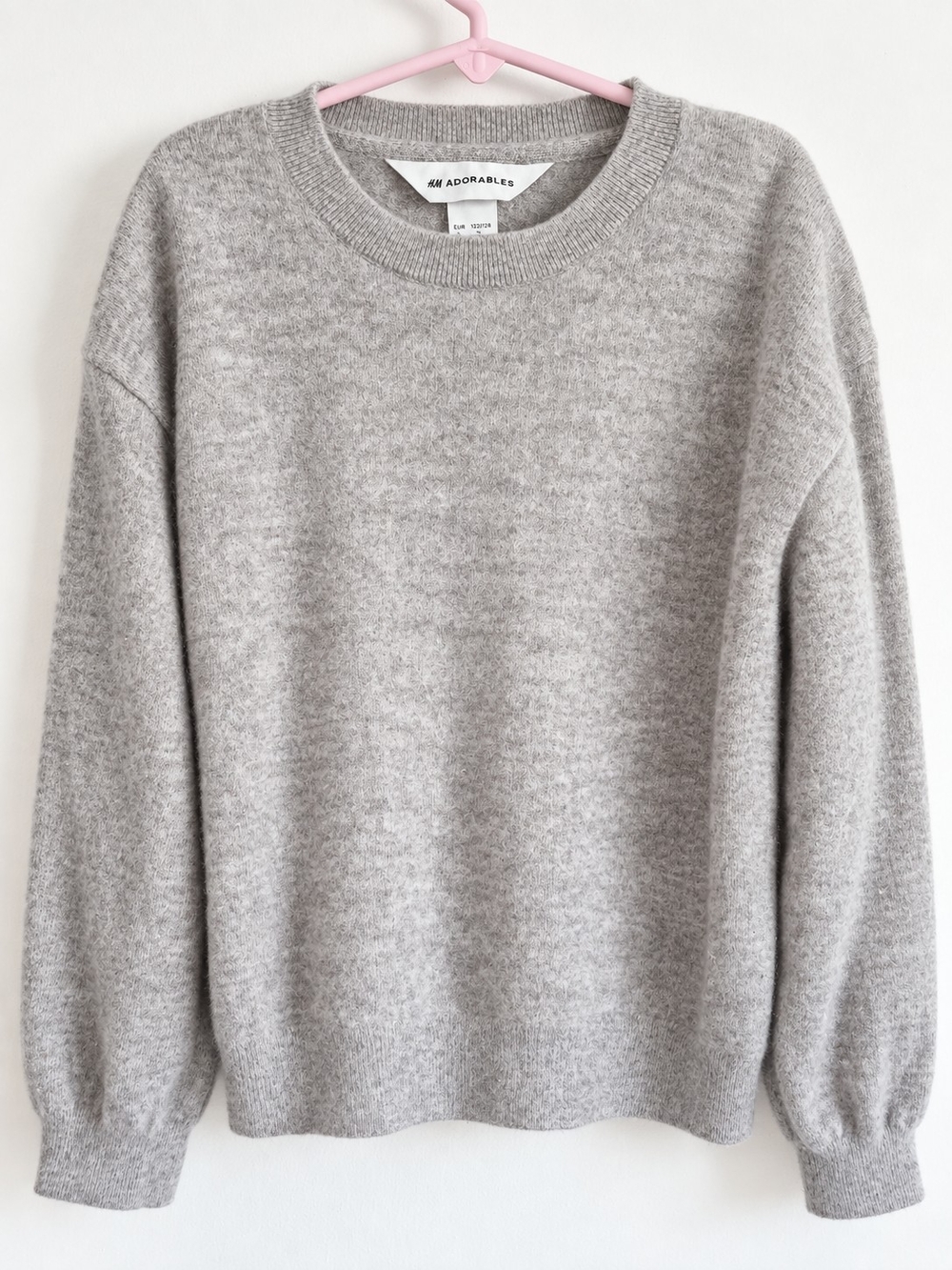 H&M Adorables Girls 100% Cashmere Crewneck Sweater Size 6x/7